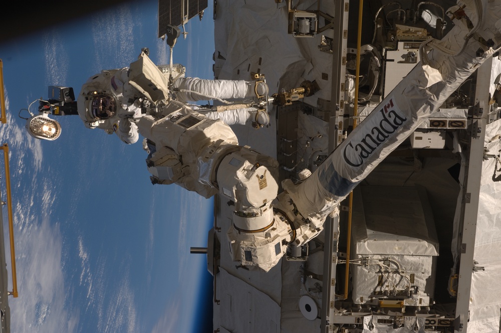 STS-119 EVA 3 GAT SSRMS LEE B Snare Lubrication OPS