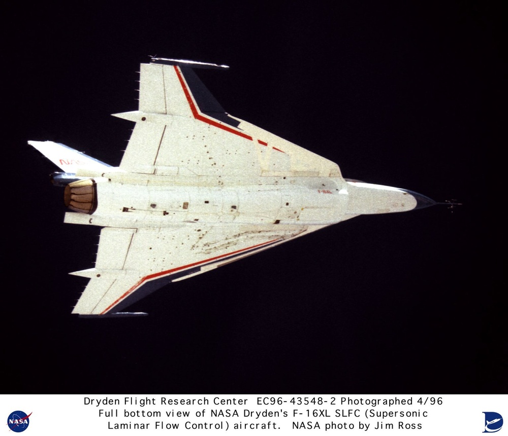 F-16XL Ship #2 SLFC - full bottom view in flight