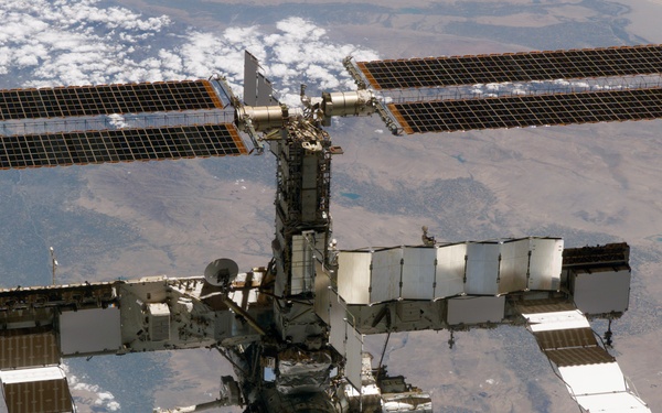 View of the ISS taken during flyaround by STS-114 crew