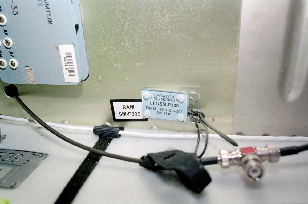 View of a dosimeter in the Service Module taken during STS-108