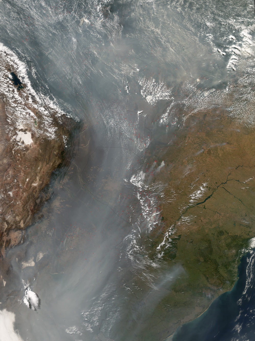 Fires and Smoke Across South America : Image of the Day