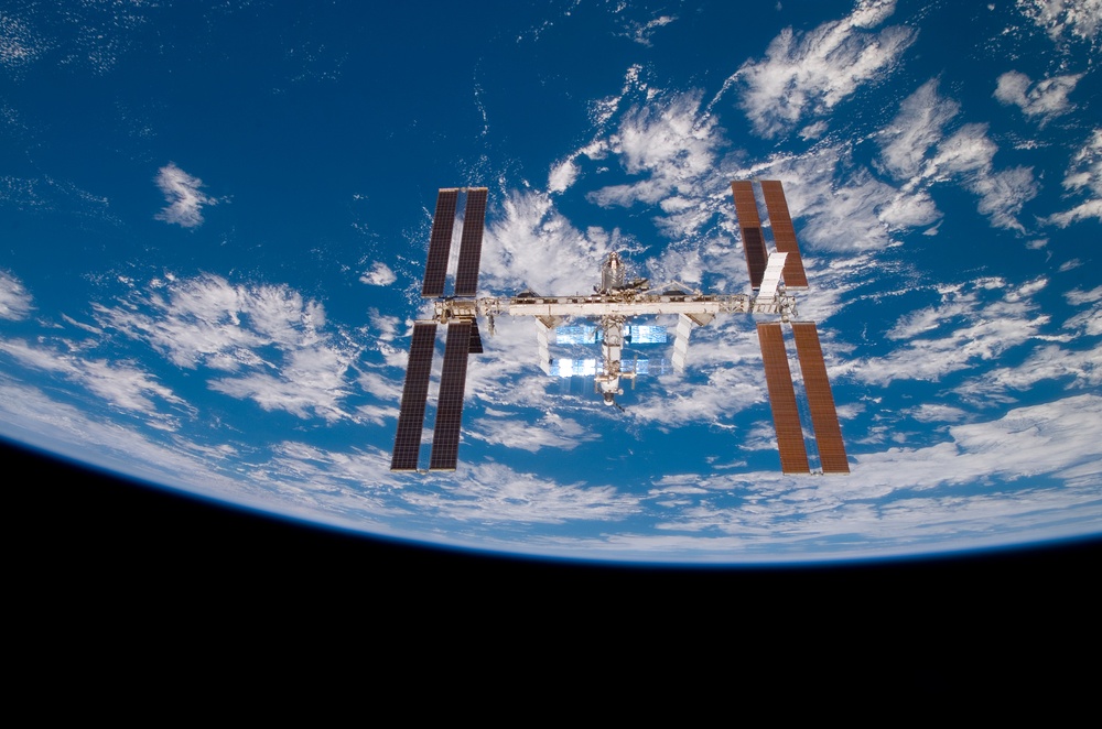 Exterior view of the ISS taken during the STS-118 Mission