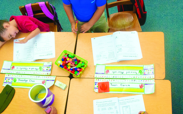 VMA-214 kicks off school year by volunteering at one