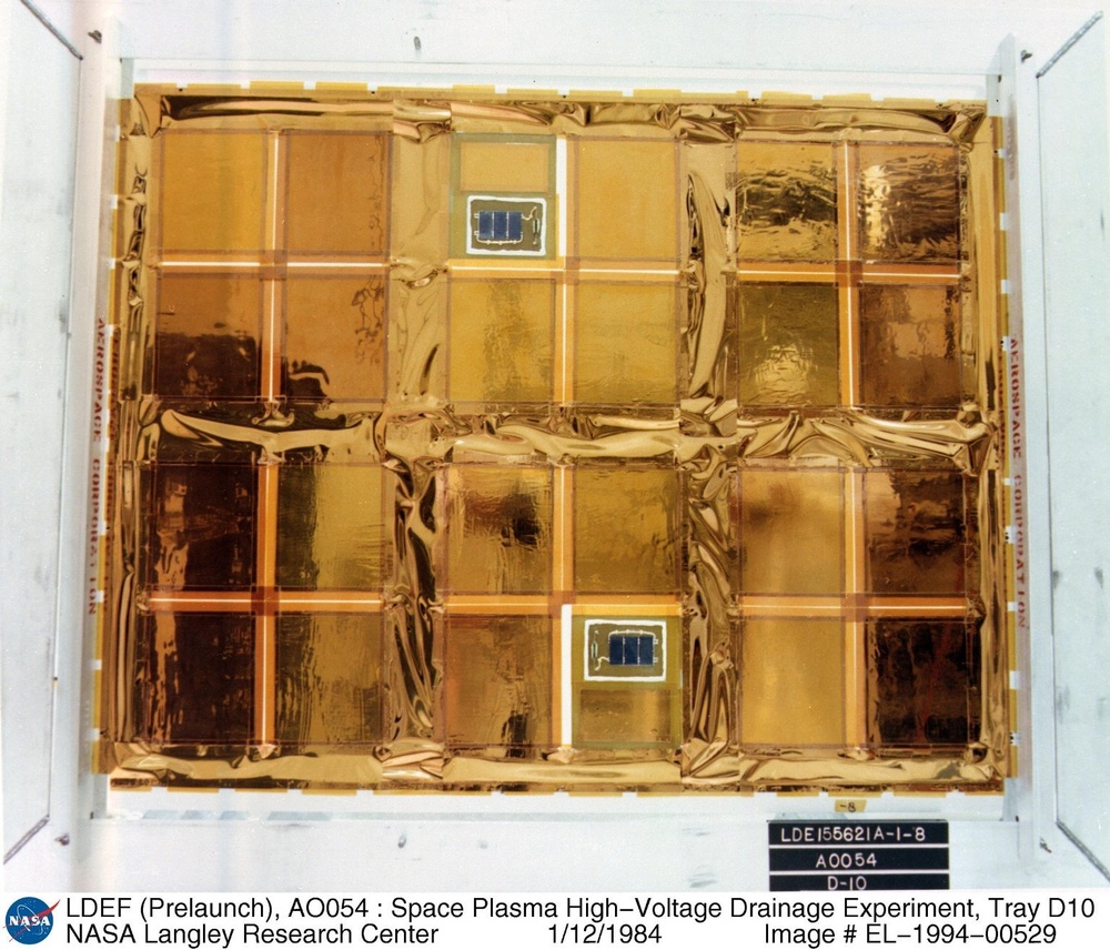 LDEF (Prelaunch), AO054 : Space Plasma High-Voltage Drainage Experiment, Tray D10