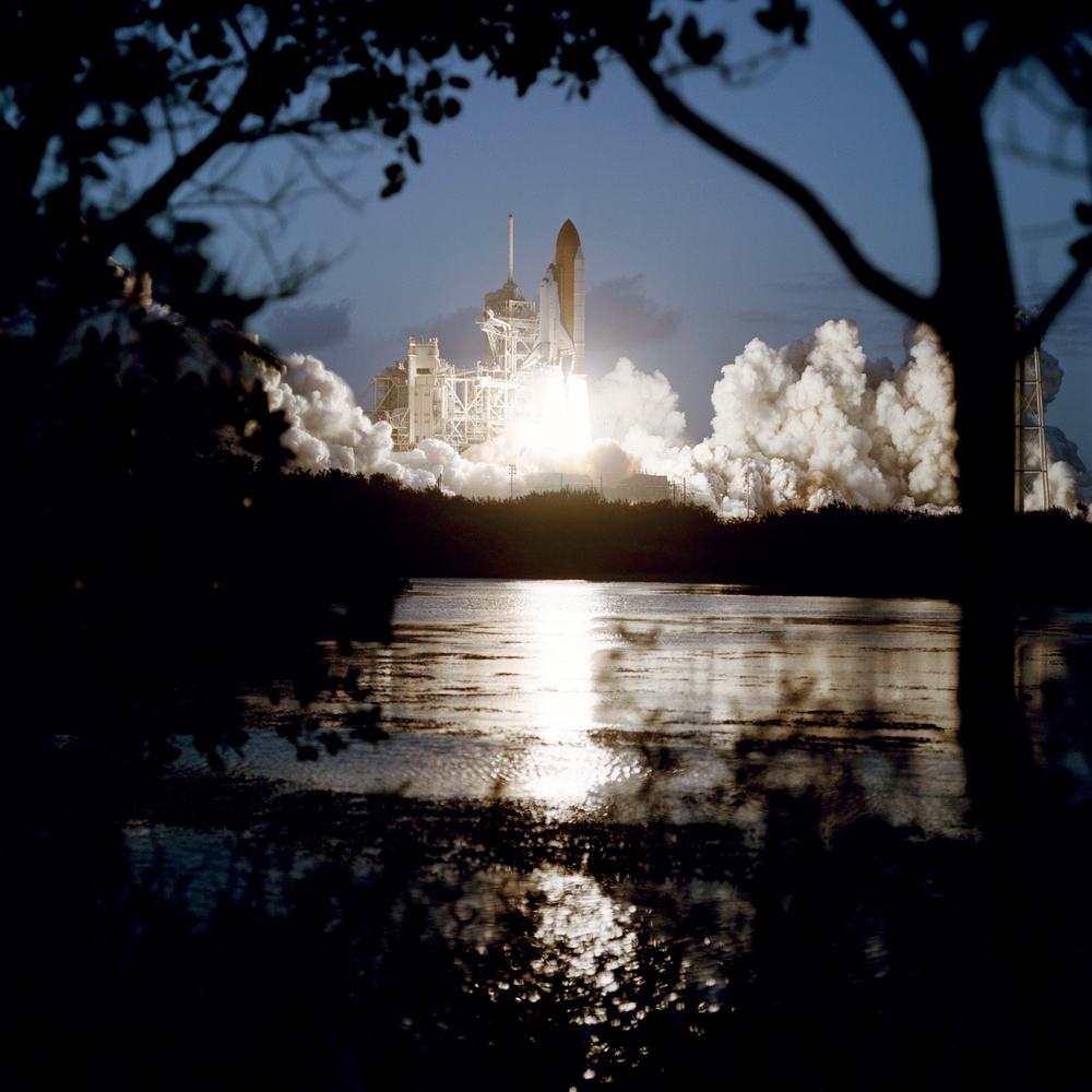 View of the launch of Endeavour which began the STS-108 mission