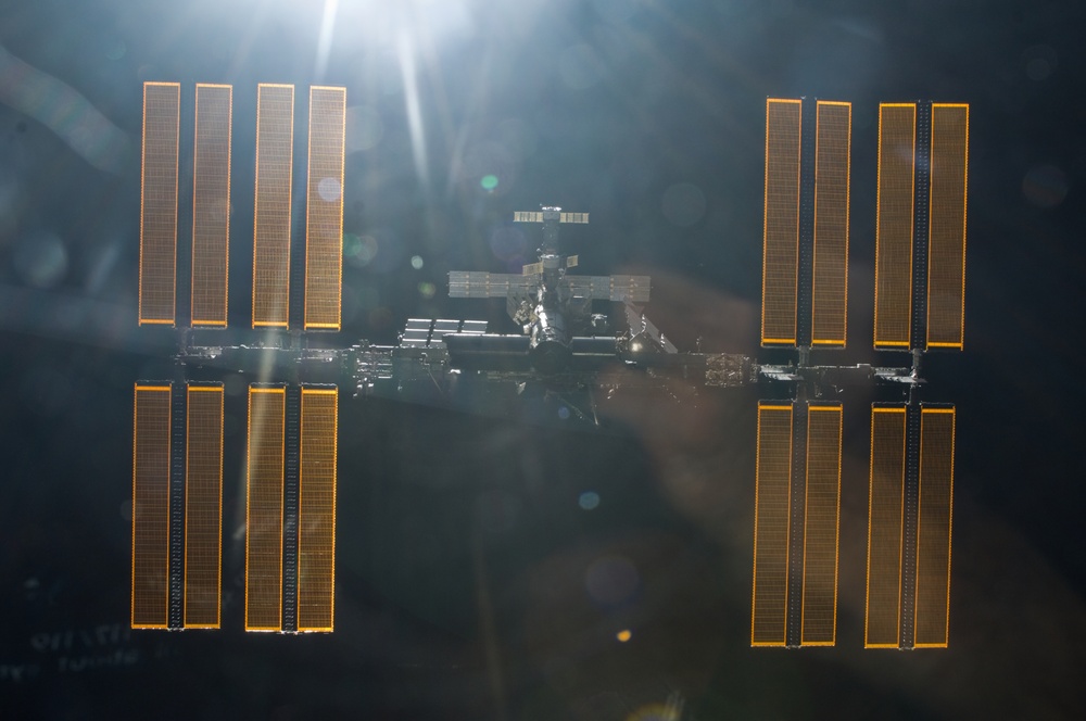 ISS Flyaround views during STS-119