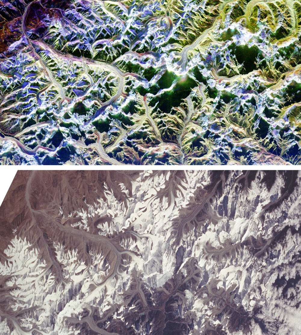 Space radar image of Mount Everest