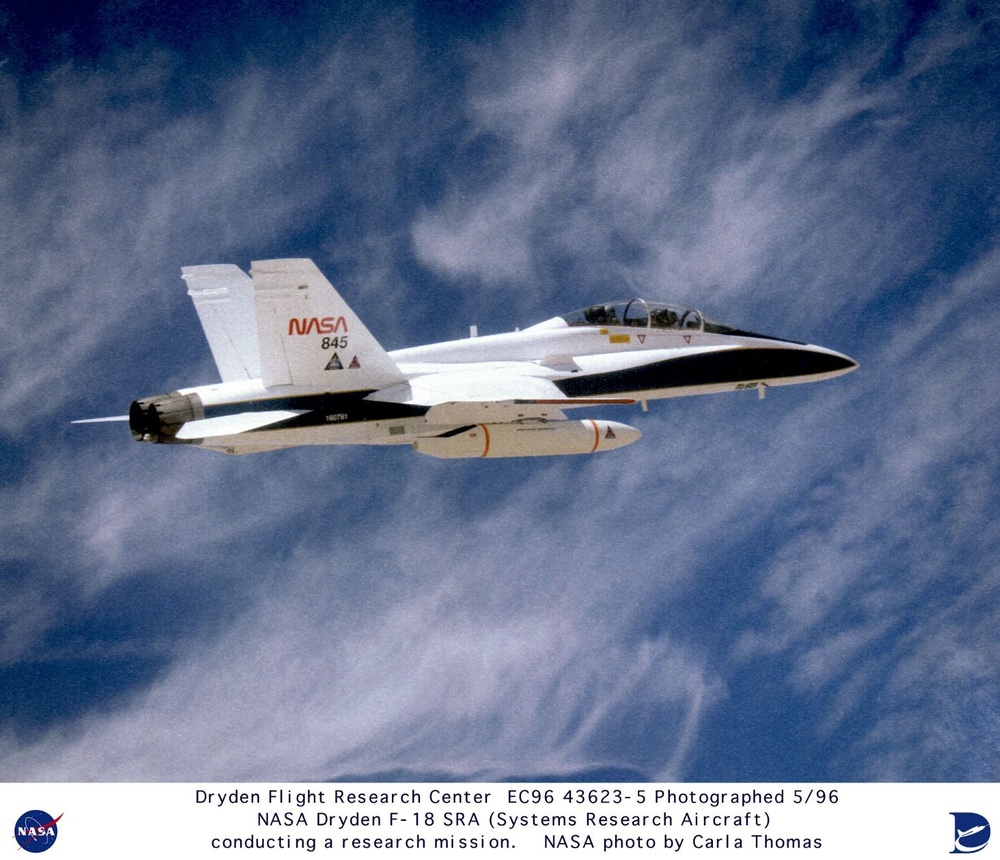 F-18 SRA during flight