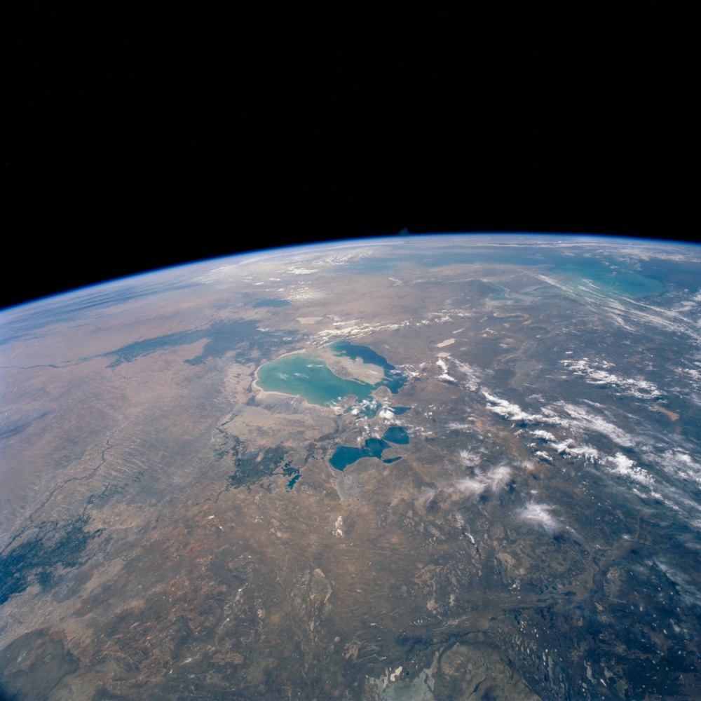 The Aral Sea, Kazakhstan taken from Atlantis during STS-106