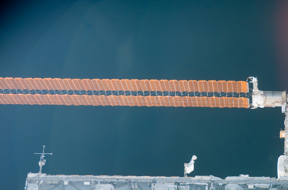 ISS during approach of the STS-115 Space Shuttle Atlantis