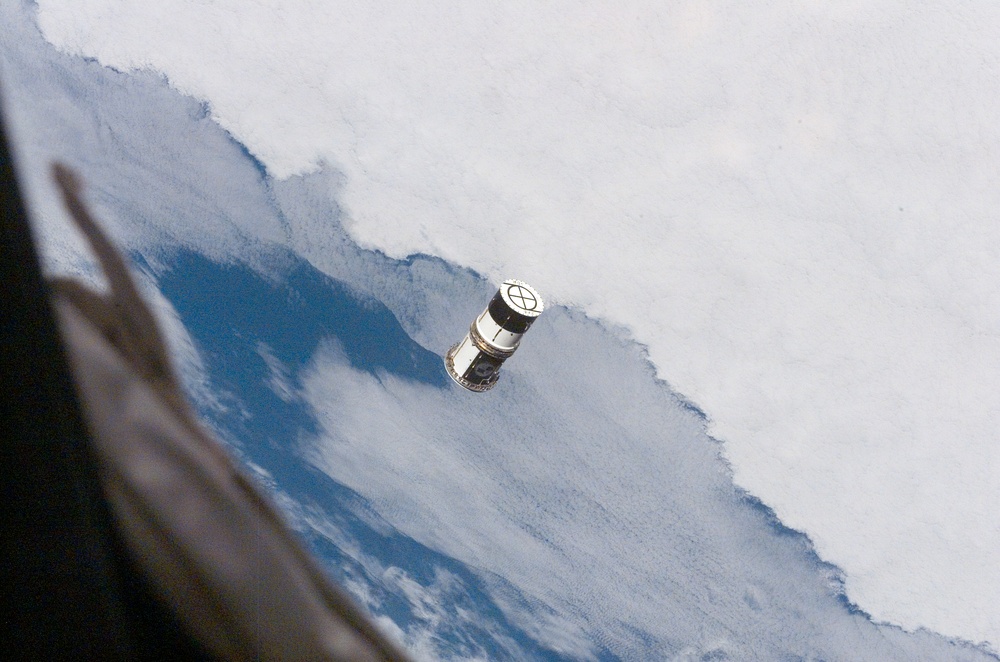 DOD Pico-Satellite known as ANDE released from the STS-116 shuttle payload bay