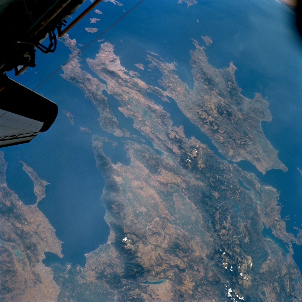 Peloponnesos of Greece and the Gulfs of Corinth, Amvrakikos, and Thermaikos