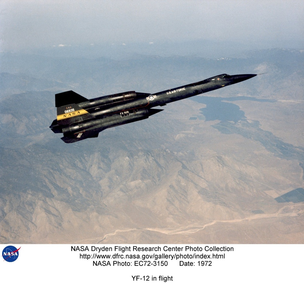 YF-12 in flight