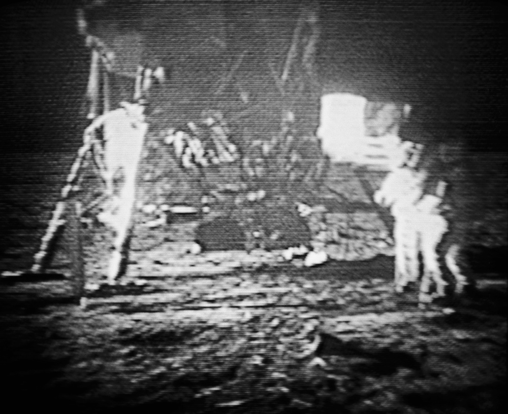 Telecast of Astronauts Armstrong and Aldrin by the Lunar Module