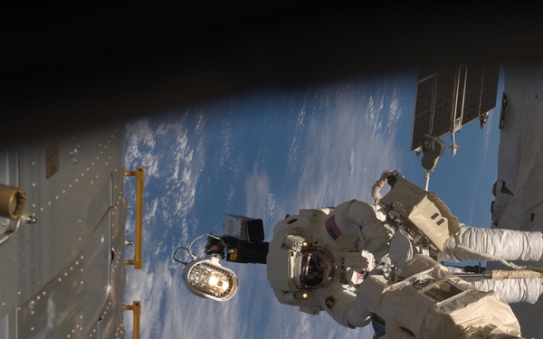 STS-119 EVA 3 GAT SSRMS LEE B Snare Lubrication OPS