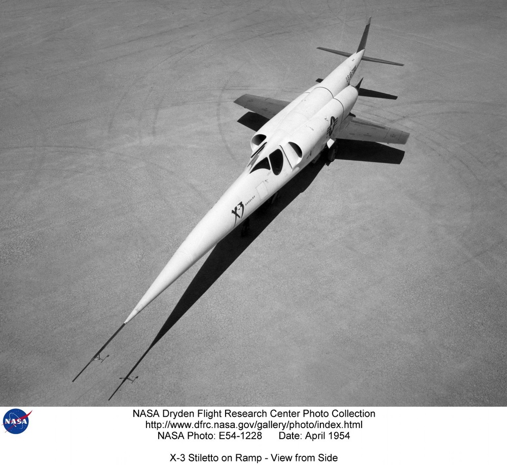 X-3 Stiletto on Ramp - View from Side