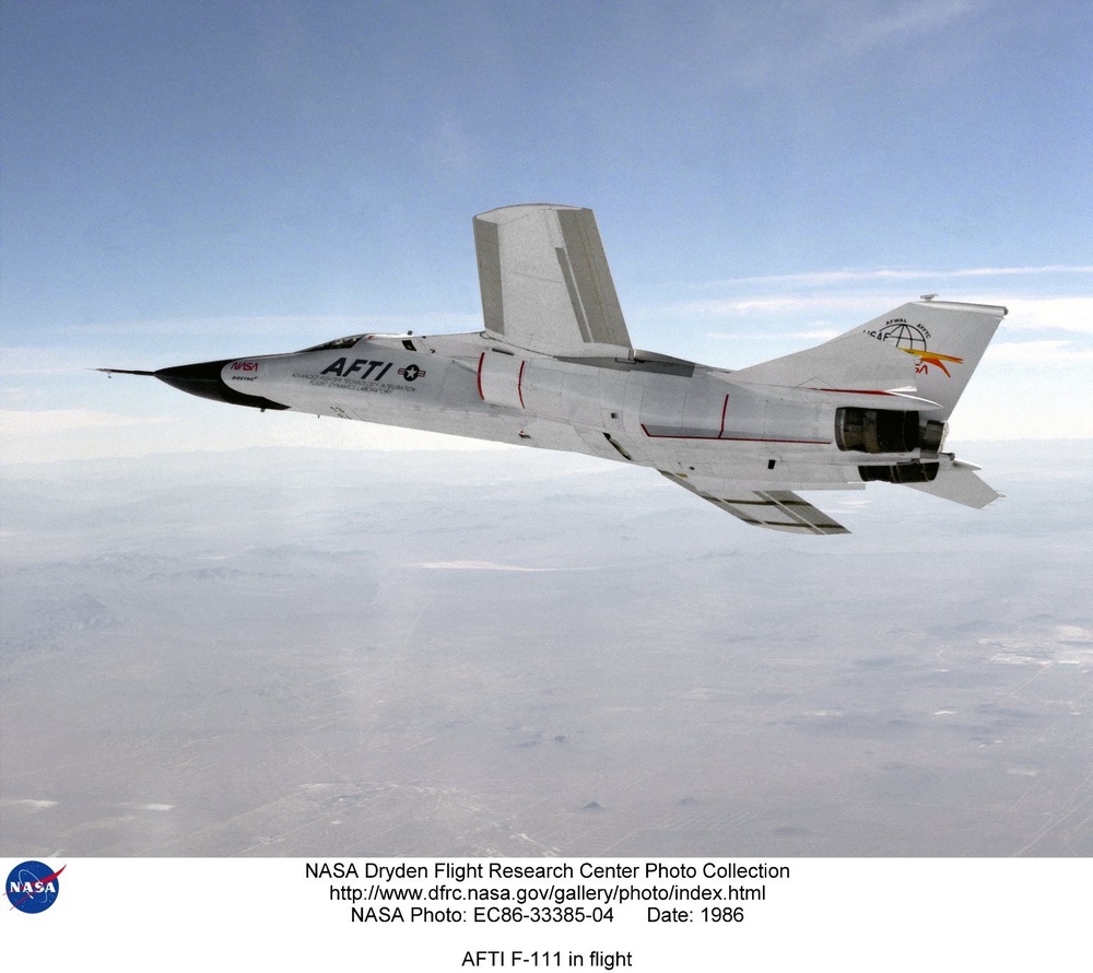 AFTI F-111 in flight