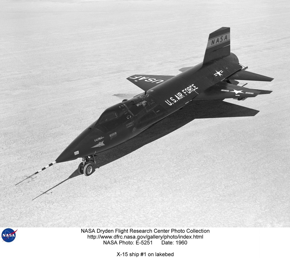 X-15 ship #1 on lakebed