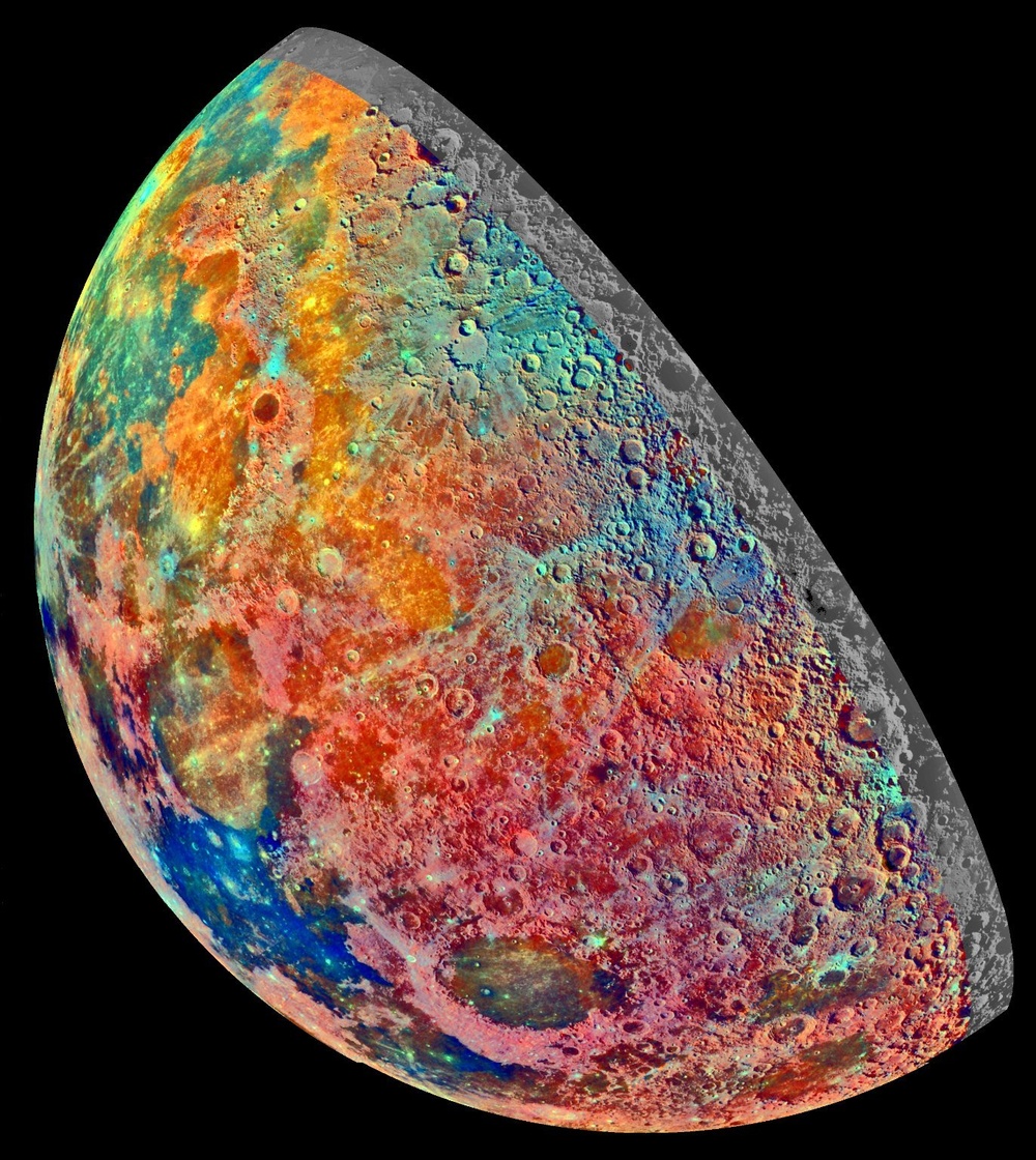 Moon - False Color Mosaic
