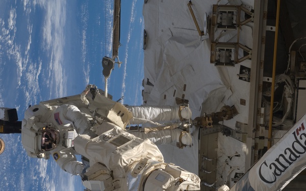 STS-119 Extravehicular Activity EVA 3 GAT SSRMS LEE B Snare Lubrication OPS