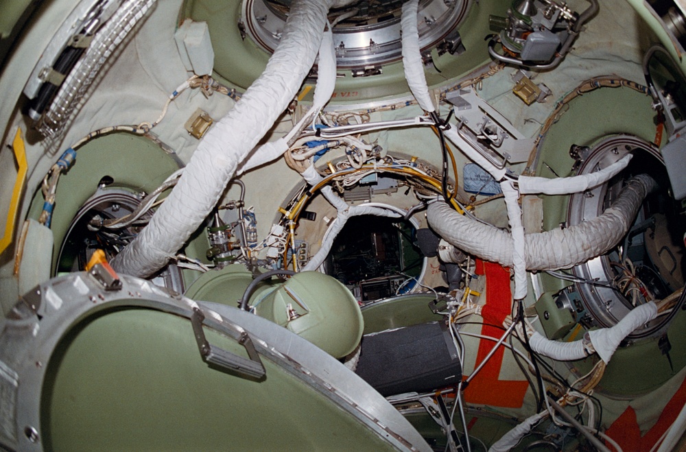 Interior views of the Mir Space Station