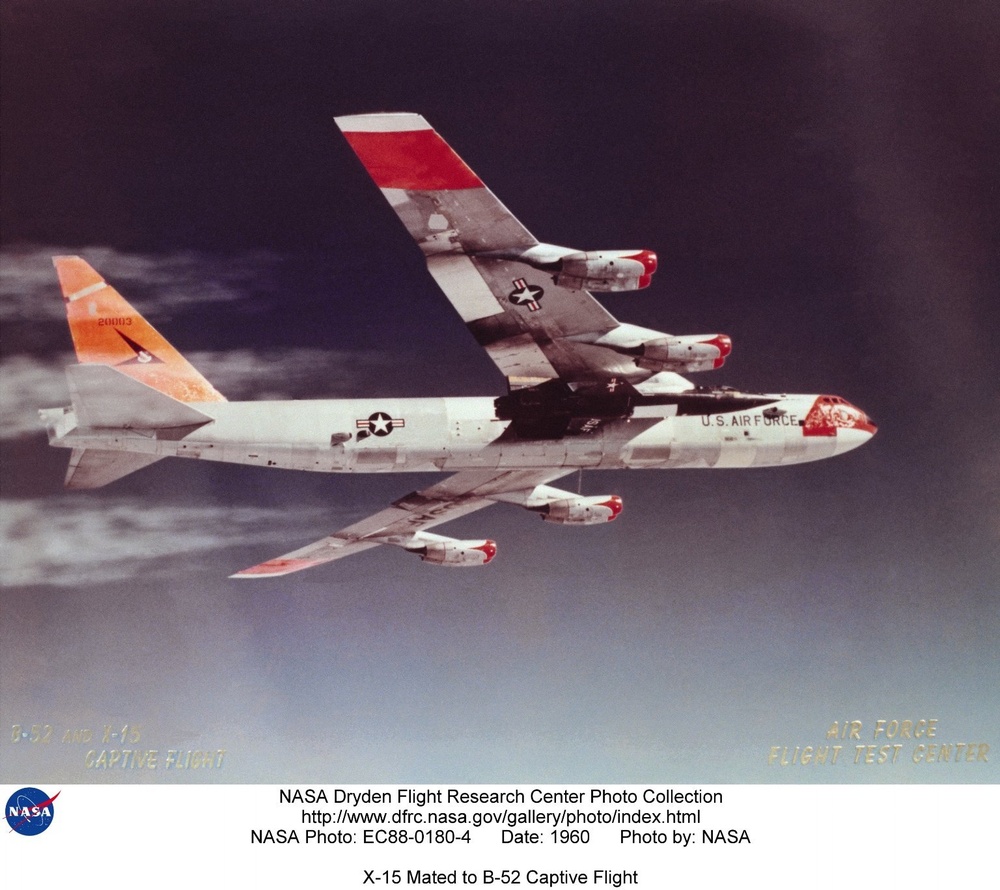 X-15 Mated to B-52 Captive Flight