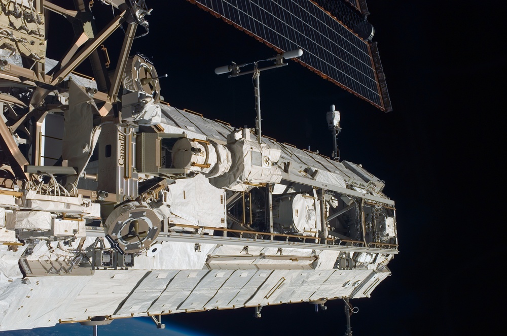 View of the P1 Truss taken during STS-121 / Expedition 13 joint operations