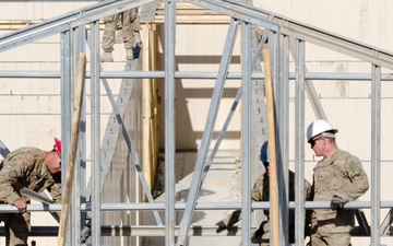 Engineers from the 624th Engineer Company take on lage scale building operations.