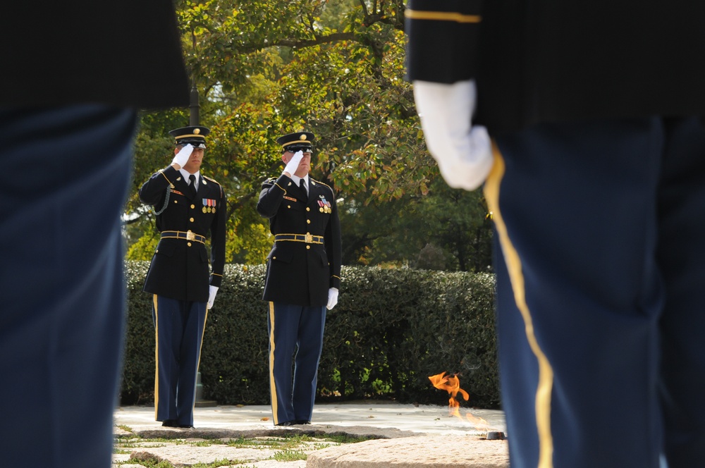 Special Forces, Old Guard lay wreath at JFK Memorial