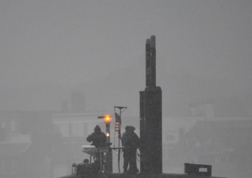 USS Providence transits Thames River