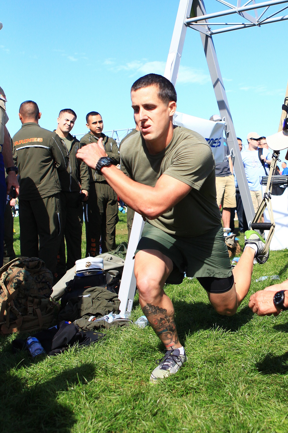 Marines compete in TRX competition at Fleet Week