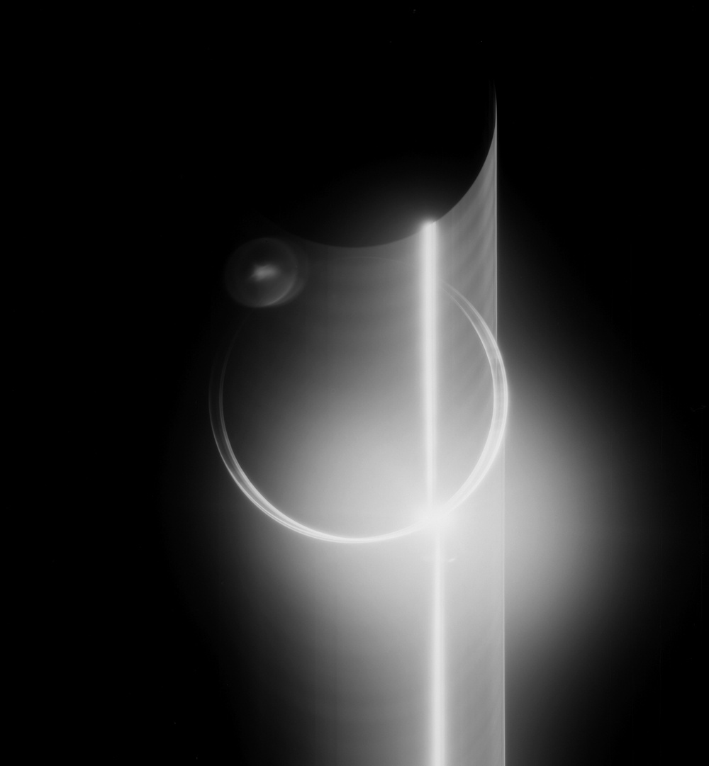 Apollo 12 Mission image  - View of a camera malfunction during photographic documentation of a solar eclispe