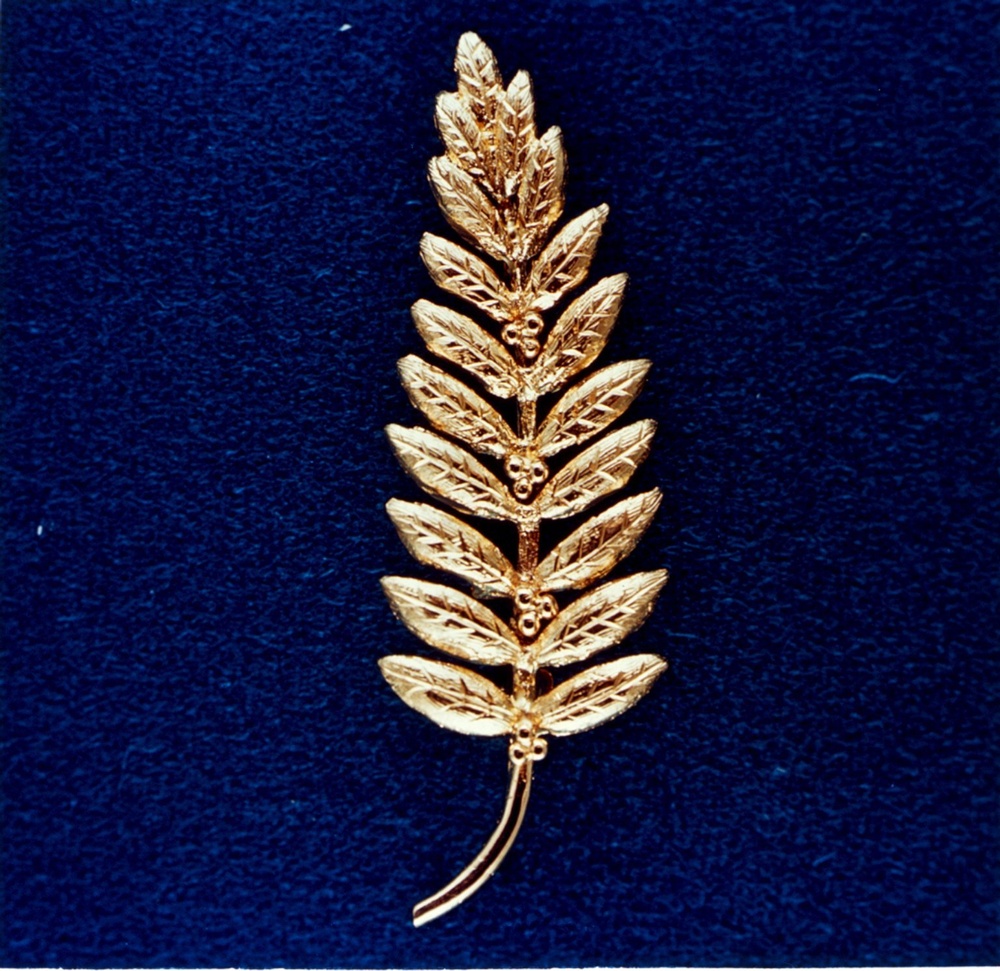 Gold Olive Branch Left on the Moon by Neil Armstrong