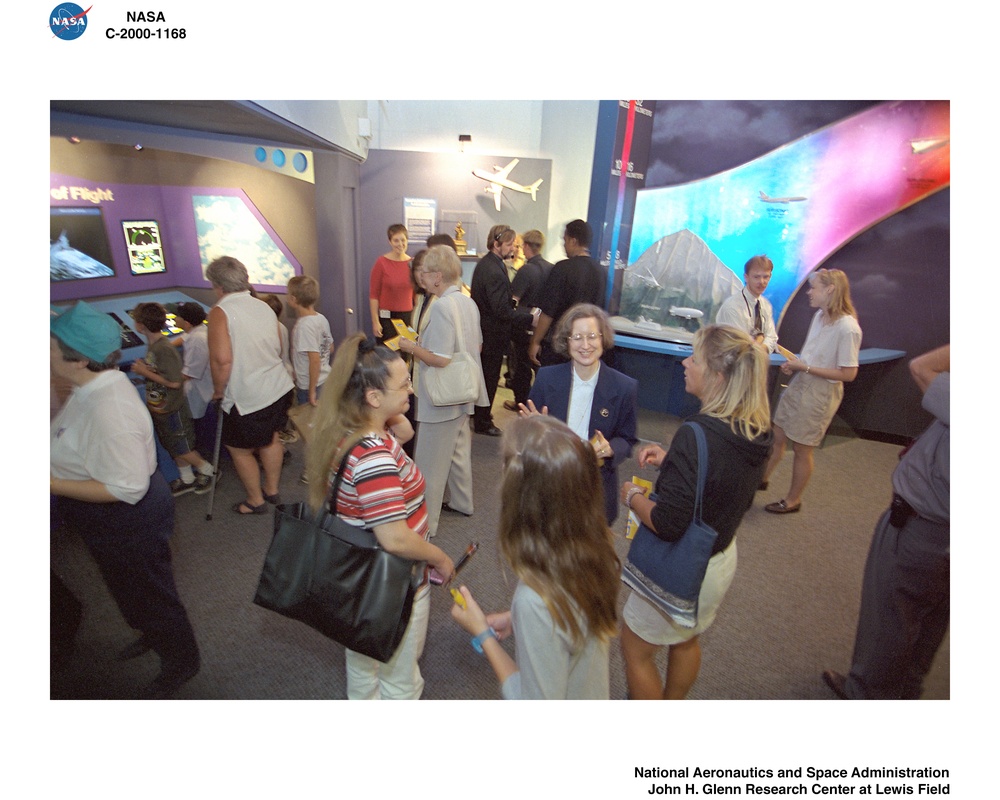 VISITOR CENTER - AERONAUTICS GALLERY OPENING FOR VARIOUS MEMBERS OF THE MEDIA
