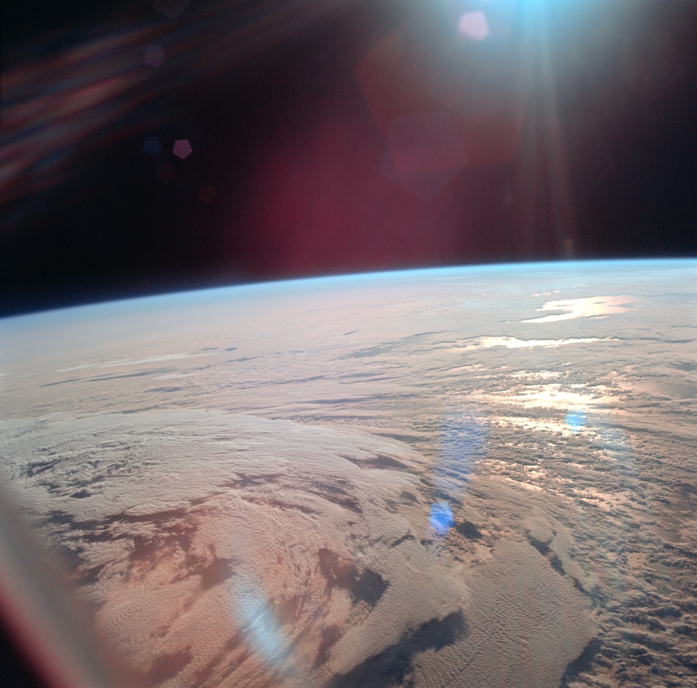 Apollo 11 Mission image - Earth limb with clouds