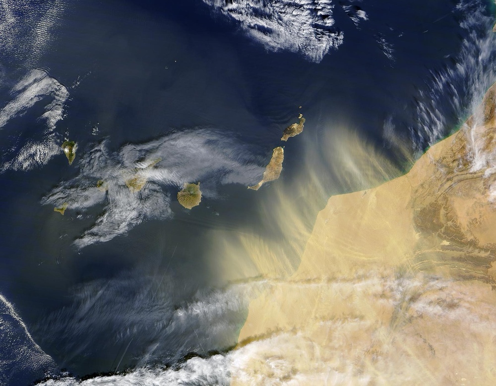 Dust Storm off Morocco: Natural Hazards