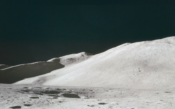 Apollo 15 Mission image - Panoramic view of  the East Flank of Hadley Delta