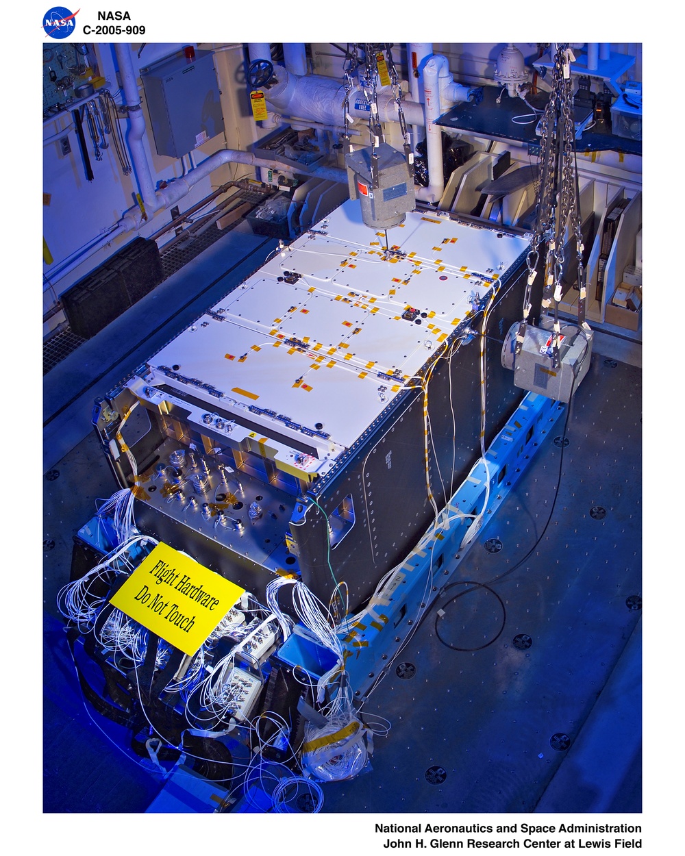 Fluids and Combustion Facility (FCF), Combustion Integration Rack (CIR) during testing in the Structural Dynamics Laboratory (SDL)