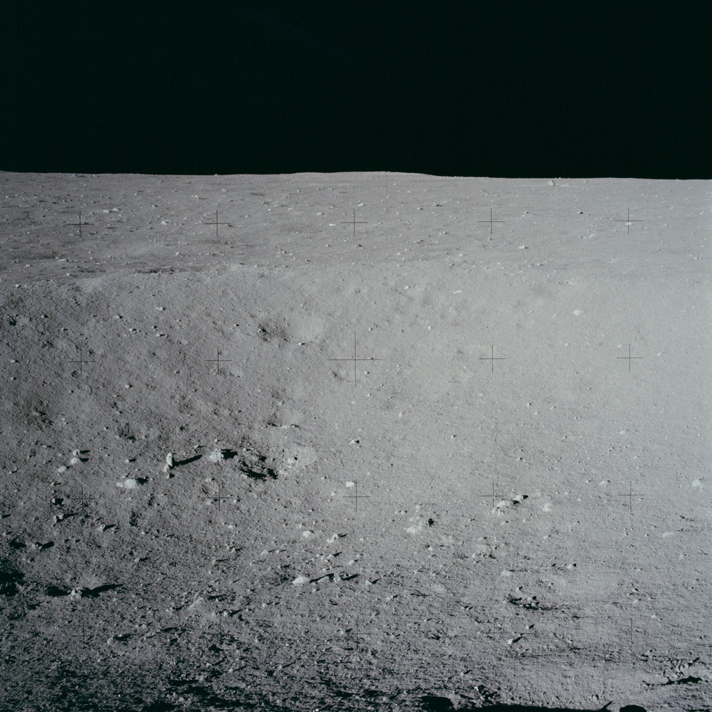 Apollo 11 Mission image - Lunar surface and horizon