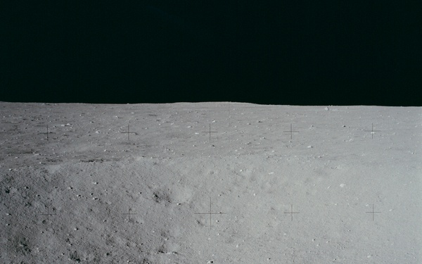 Apollo 11 Mission image - Lunar surface and horizon