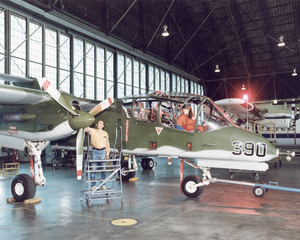 OV-10 IN HANGAR