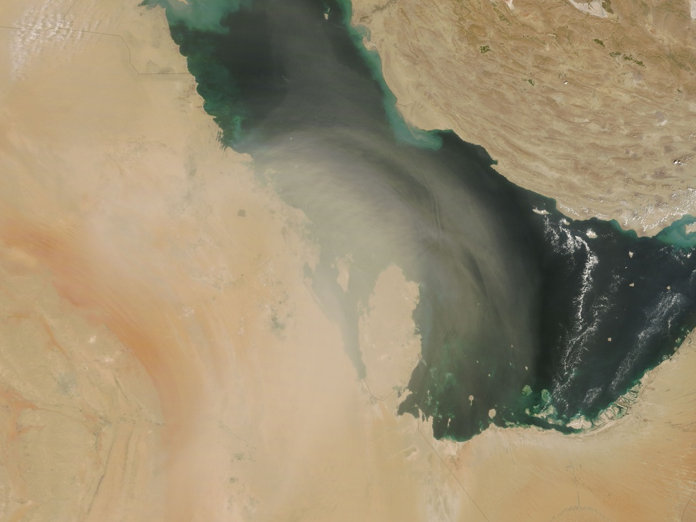 Dust Storm over Bahrain and Qatar: Natural Hazards