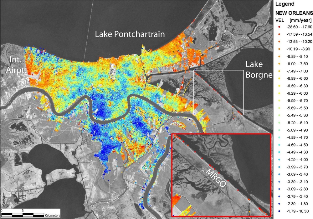 Subsidence in New Orleans: Image of the Day