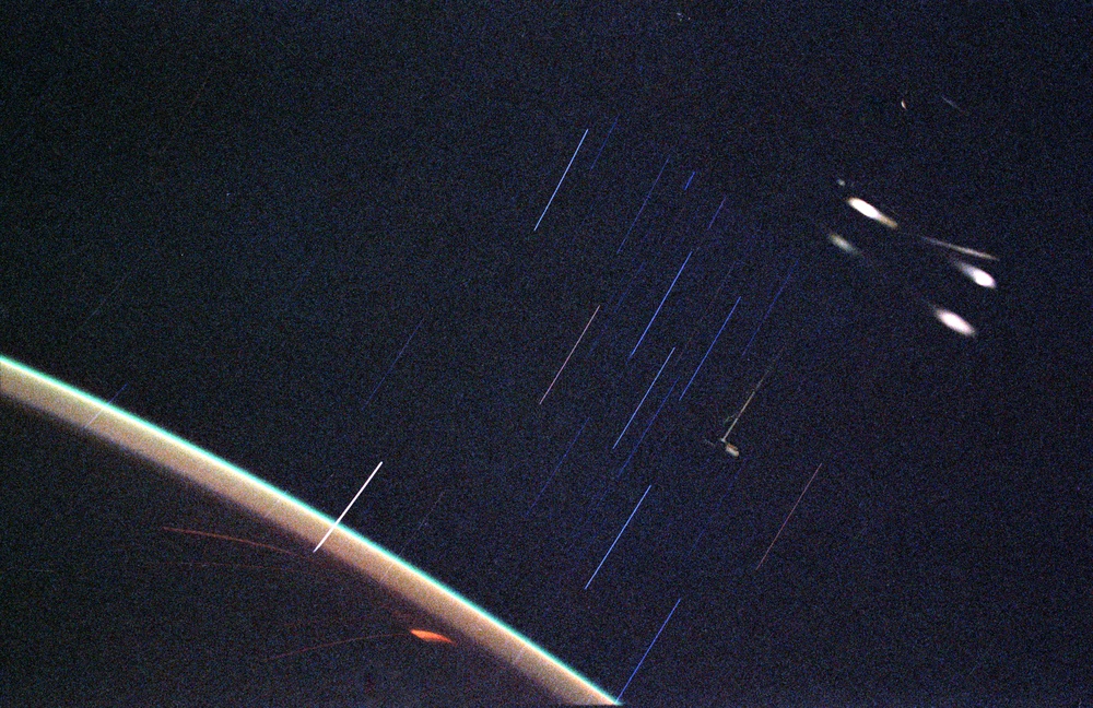 Time lapse photography of star cluster formations during Expedition Six