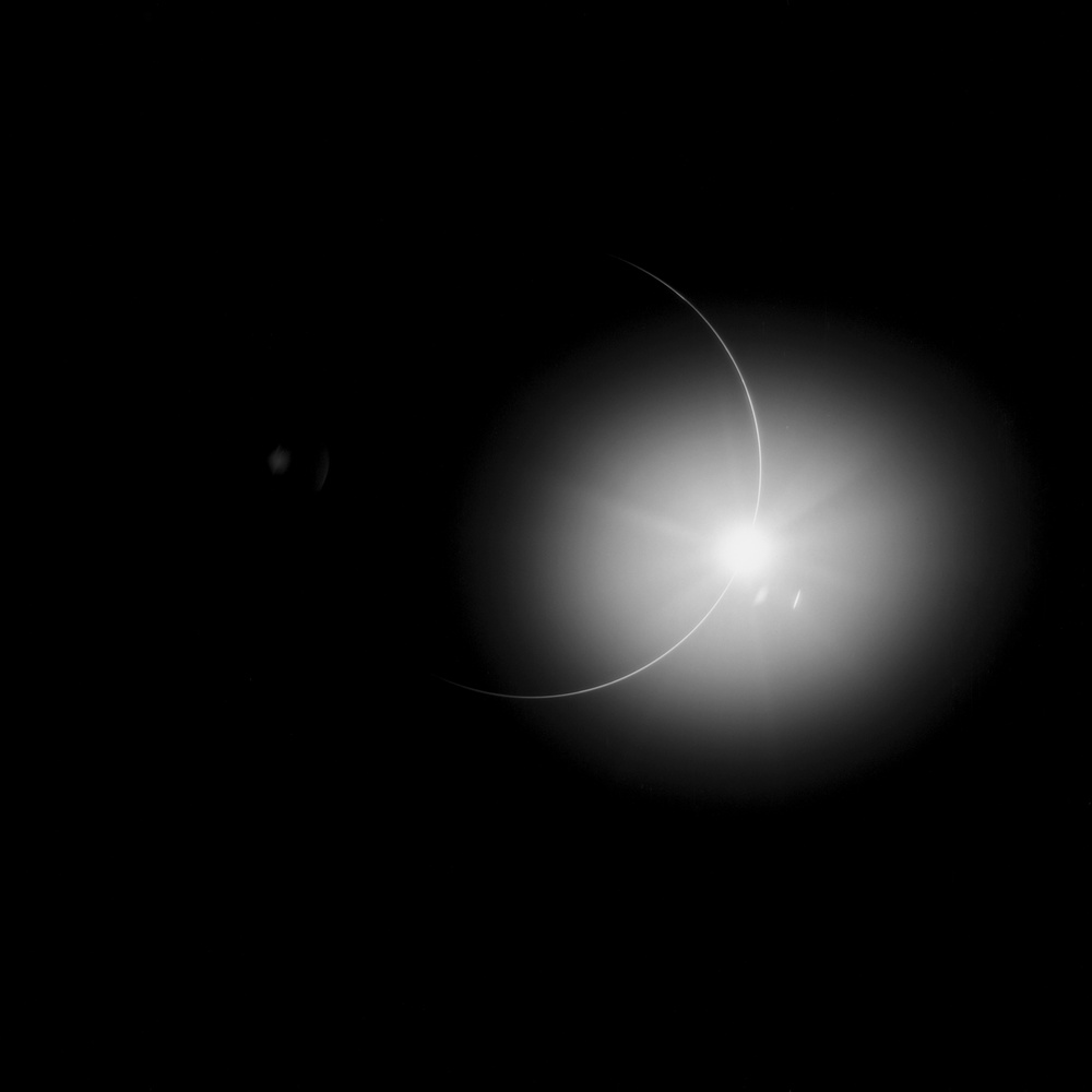 Apollo 12 Mission image  - View of a camera malfunction during photographic documentation of a solar eclispe