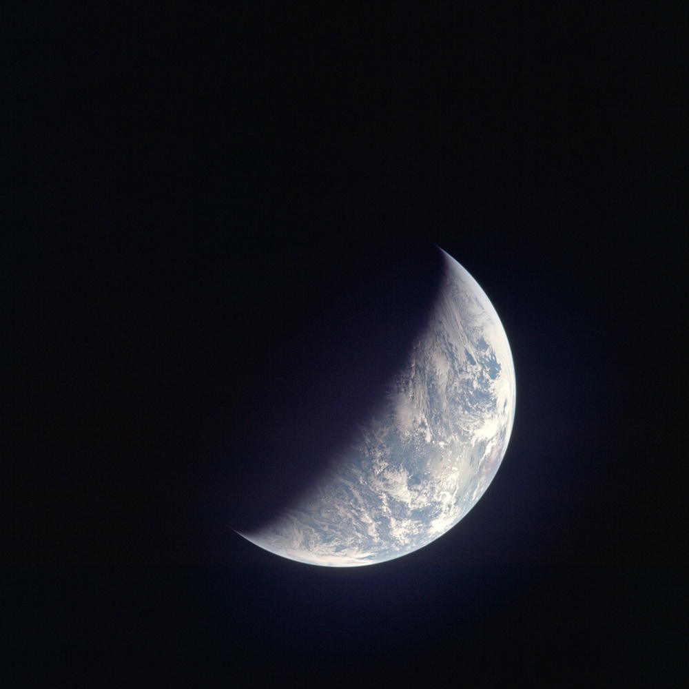 Apollo 12 Mission image  - Earth view - Australia on the horizon
