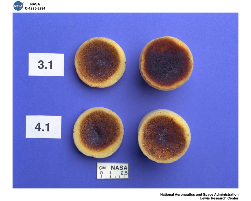 SMOLDERING COMUBSTION IN MICROGRAVITY BURNED FOAM SAMPLES
