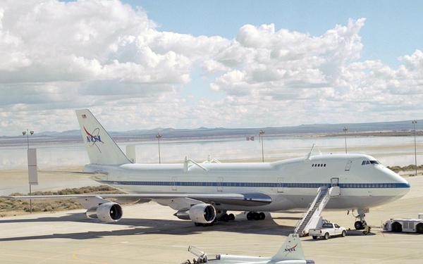 T-38 Support Aircraft Taxies Across the Ramp