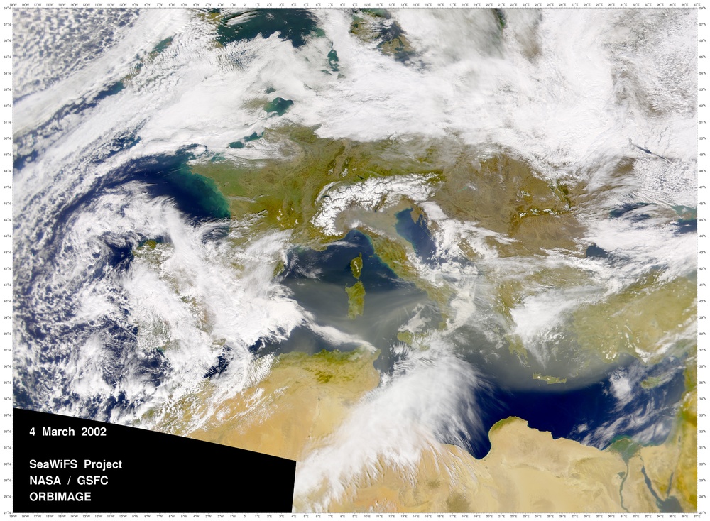 Early Spring Dust over the Mediterranean Sea: Image of the Day