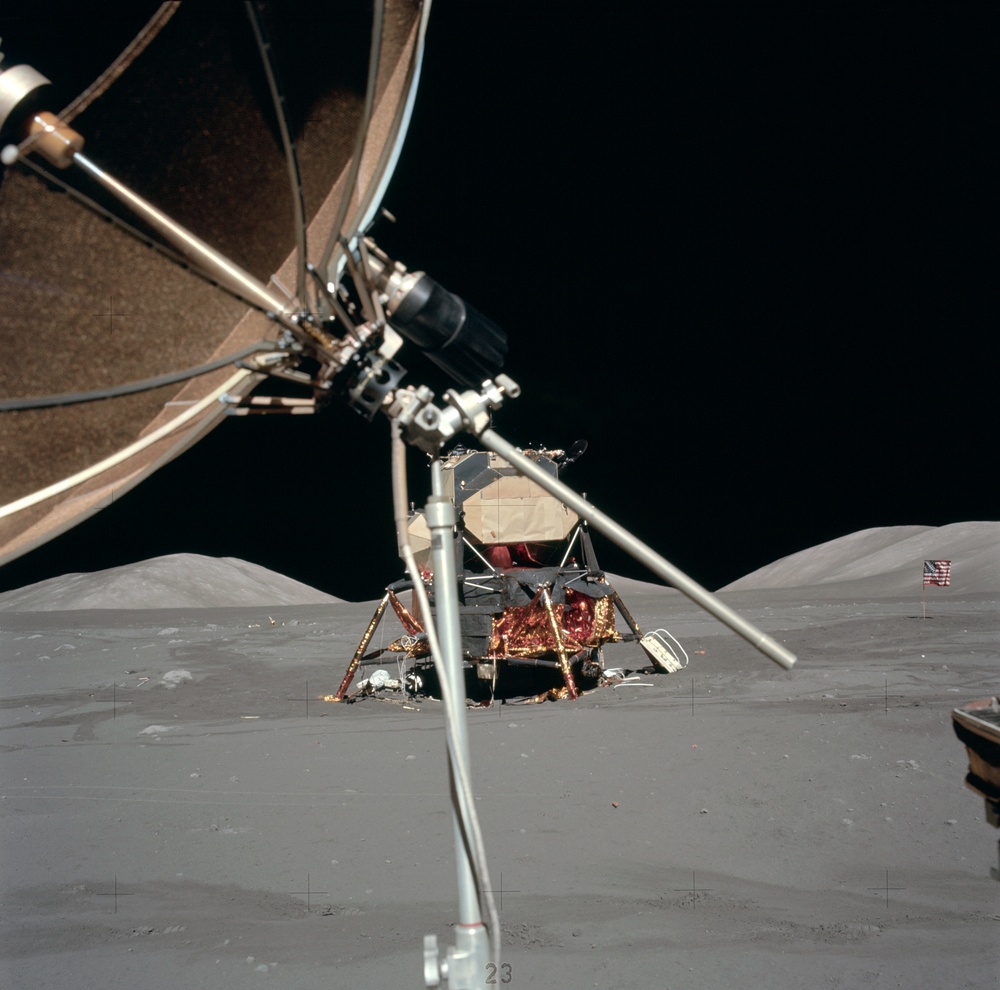 Apollo 17 Mission image - LRV Traverse, STA 9 to STA LM, LM